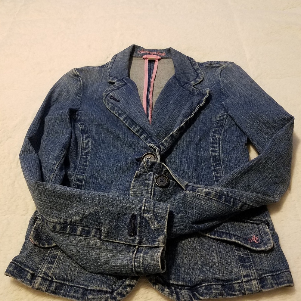 Vintage American Eagle Demin Single button Jacket
